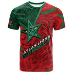 Custom Morocco Football T shirt Pentagram Red Lion African