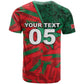 Custom Morocco Football T shirt Pentagram Red Lion African