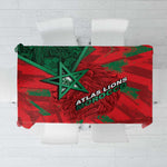 Morocco Football Tablecloth Pentagram Red Lion African