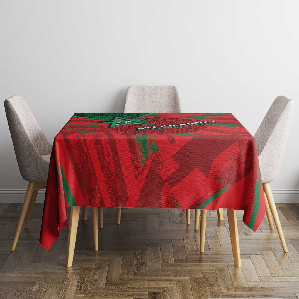 Morocco Football Tablecloth Pentagram Red Lion African