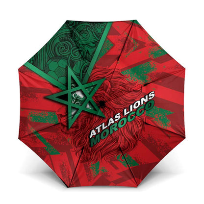 Morocco Football Umbrella Pentagram Red Lion African
