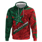 Custom Morocco Football Zip Hoodie Pentagram Red Lion African