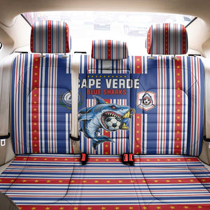 Cape Verde Football Back Car Seat Cover Monster Blue Shark Striped Style