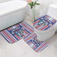 Cape Verde Football Bathroom Set Monster Blue Shark Striped Style