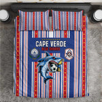 Cape Verde Football Bedding Set Monster Blue Shark Striped Style