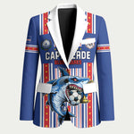 Custom Cape Verde Football Blazer Monster Blue Shark Striped Style