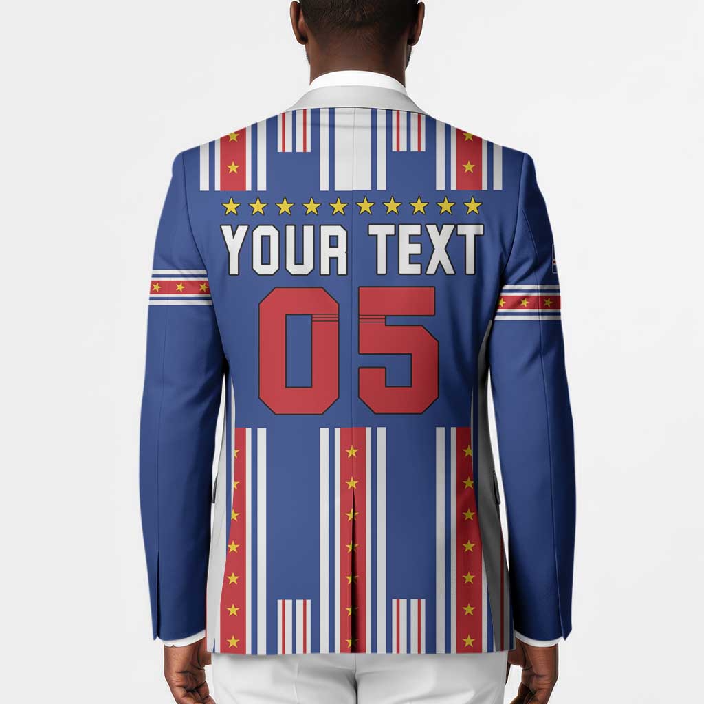 Custom Cape Verde Football Blazer Monster Blue Shark Striped Style
