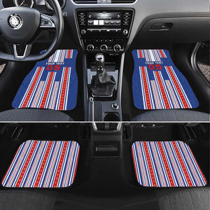 Custom Cape Verde Football Car Mats Monster Blue Shark Striped Style