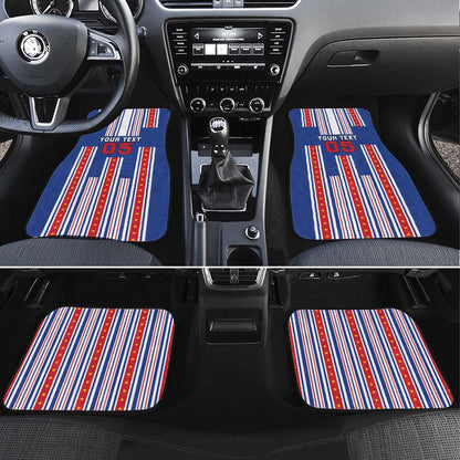 Custom Cape Verde Football Car Mats Monster Blue Shark Striped Style