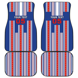Custom Cape Verde Football Car Mats Monster Blue Shark Striped Style