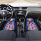 Custom Cape Verde Football Car Mats Monster Blue Shark Striped Style