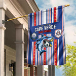 Cape Verde Football Garden Flag Monster Blue Shark Striped Style