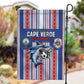 Cape Verde Football Garden Flag Monster Blue Shark Striped Style