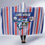 Cape Verde Football Hooded Blanket Monster Blue Shark Striped Style