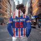 Custom Cape Verde Football Hoodie Monster Blue Shark Striped Style