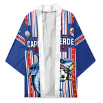 Custom Cape Verde Football Kimono Monster Blue Shark Striped Style