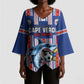Custom Cape Verde Football Kimono Sleeve Blouse Monster Blue Shark Striped Style
