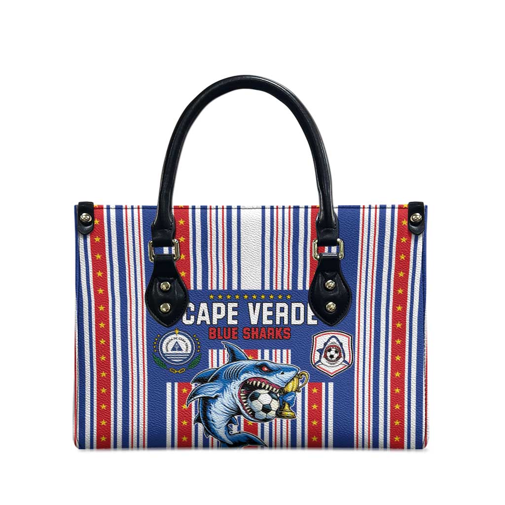 Cape Verde Football Leather Bag Monster Blue Shark Striped Style