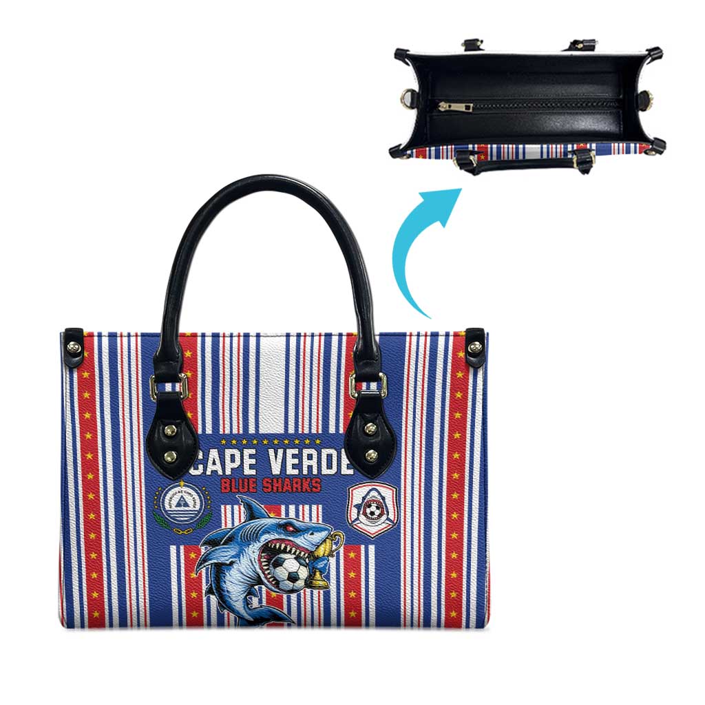 Cape Verde Football Leather Bag Monster Blue Shark Striped Style