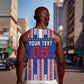 Custom Cape Verde Football Men Tank Top Monster Blue Shark Striped Style