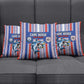 Cape Verde Football Pillow Cover Monster Blue Shark Striped Style