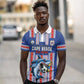 Custom Cape Verde Football Polo Shirt Monster Blue Shark Striped Style
