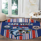 Cape Verde Football Round Carpet Monster Blue Shark Striped Style