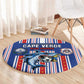 Cape Verde Football Round Carpet Monster Blue Shark Striped Style