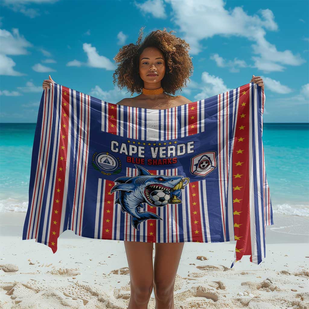 Cape Verde Football Sarong Monster Blue Shark Striped Style