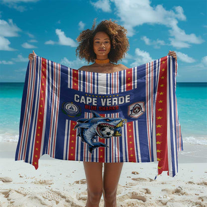 Cape Verde Football Sarong Monster Blue Shark Striped Style