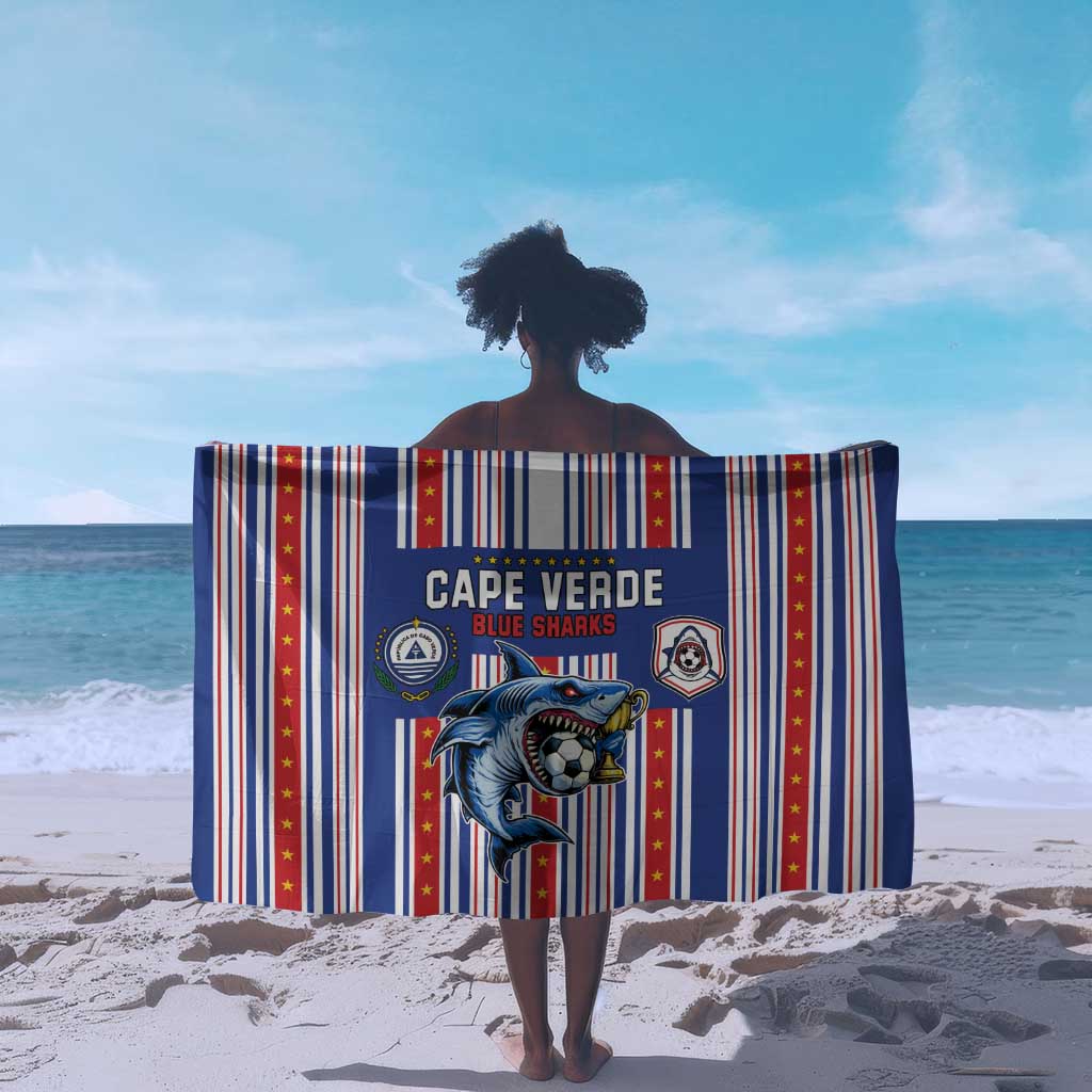 Cape Verde Football Sarong Monster Blue Shark Striped Style