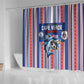 Cape Verde Football Shower Curtain Monster Blue Shark Striped Style