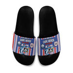 Cape Verde Football Slide Sandals Monster Blue Shark Striped Style