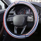 Cape Verde Football Steering Wheel Cover Monster Blue Shark Striped Style
