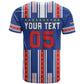 Custom Cape Verde Football T shirt Monster Blue Shark Striped Style