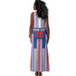 Custom Cape Verde Football Tank Maxi Dress Monster Blue Shark Striped Style