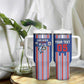 Custom Cape Verde Football Tumbler With Handle Monster Blue Shark Striped Style