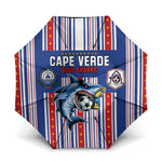 Cape Verde Football Umbrella Monster Blue Shark Striped Style