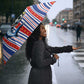 Cape Verde Football Umbrella Monster Blue Shark Striped Style
