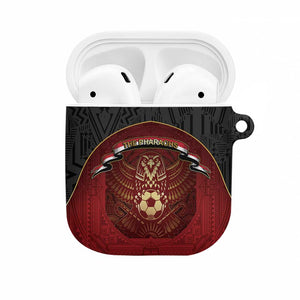 Egypt Football AirPods Case Tribal Eagle With Ancient Egyptian Patterns