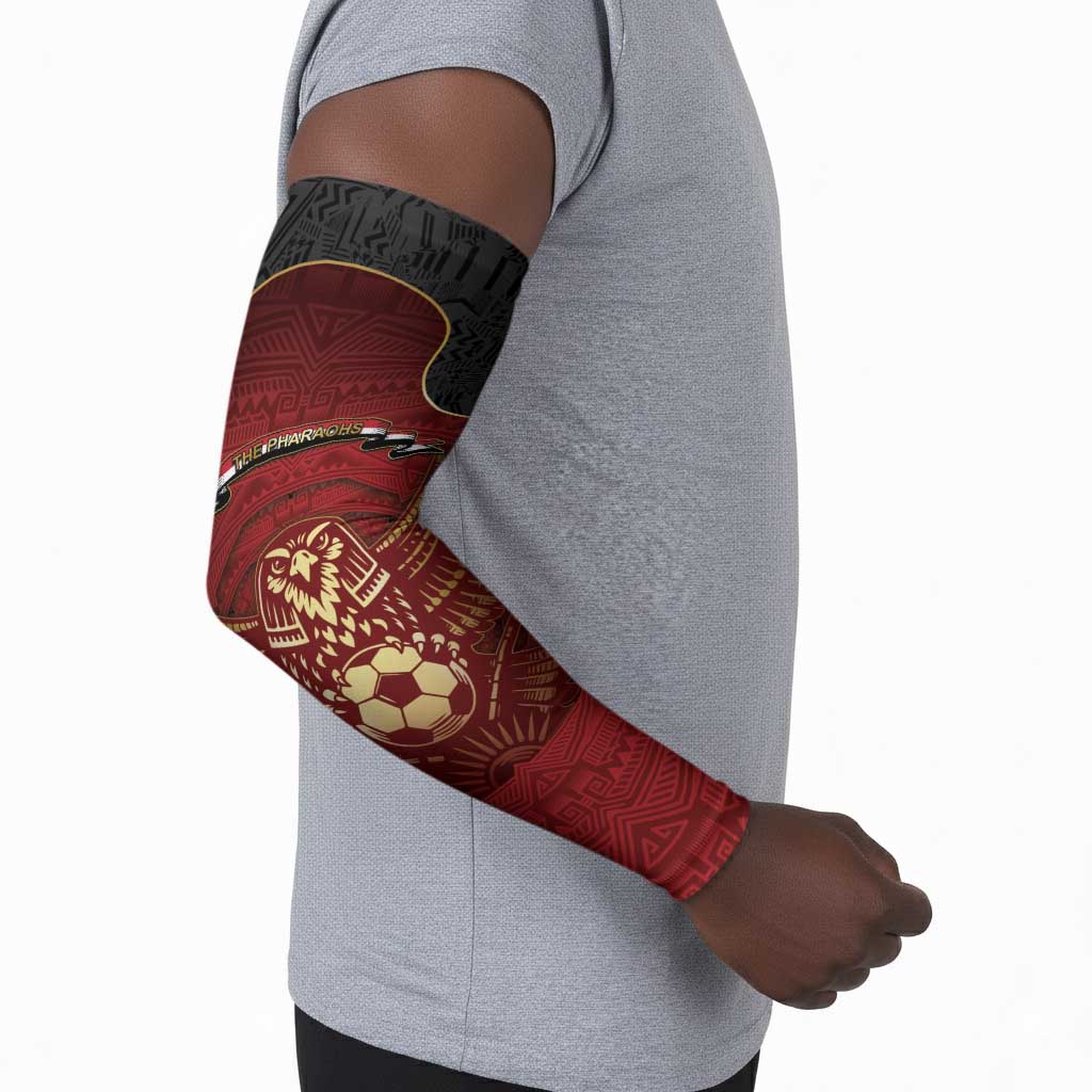 Custom Egypt Football Arm Sleeves Tribal Eagle With Ancient Egyptian Patterns