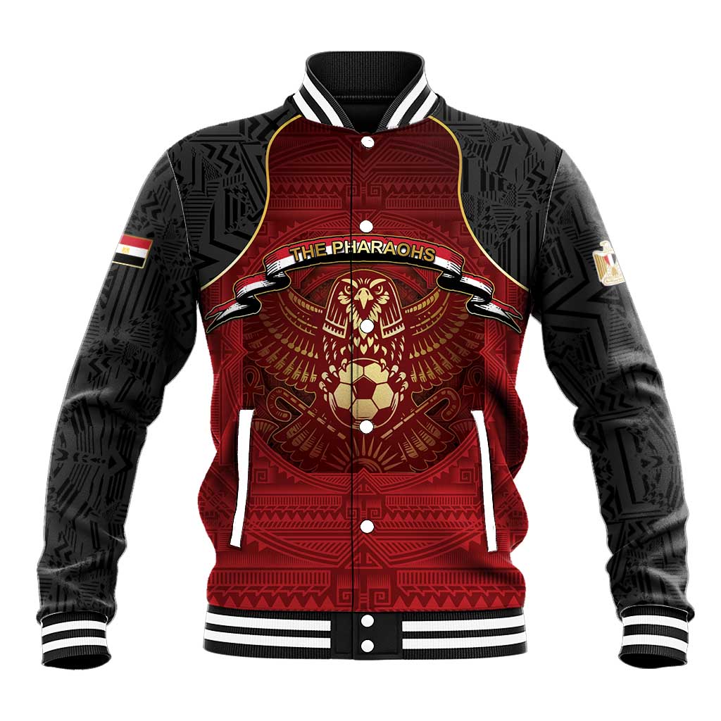 Custom Egypt Football Baseball Jacket Tribal Eagle With Ancient Egyptian Patterns