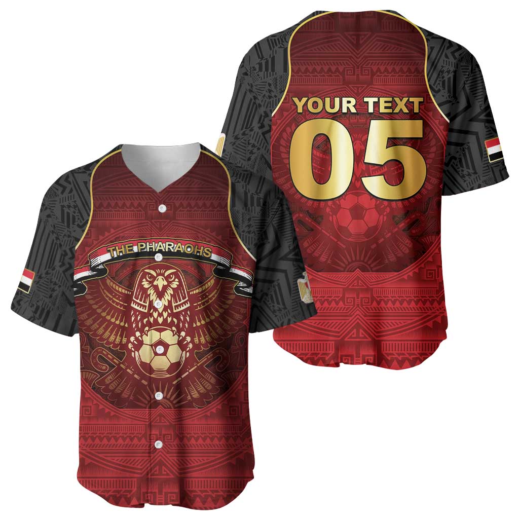 Custom Egypt Football Baseball Jersey Tribal Eagle With Ancient Egyptian Patterns