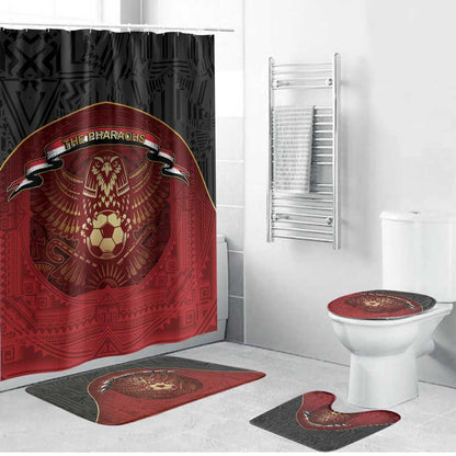 Egypt Football Bathroom Set Tribal Eagle With Ancient Egyptian Patterns