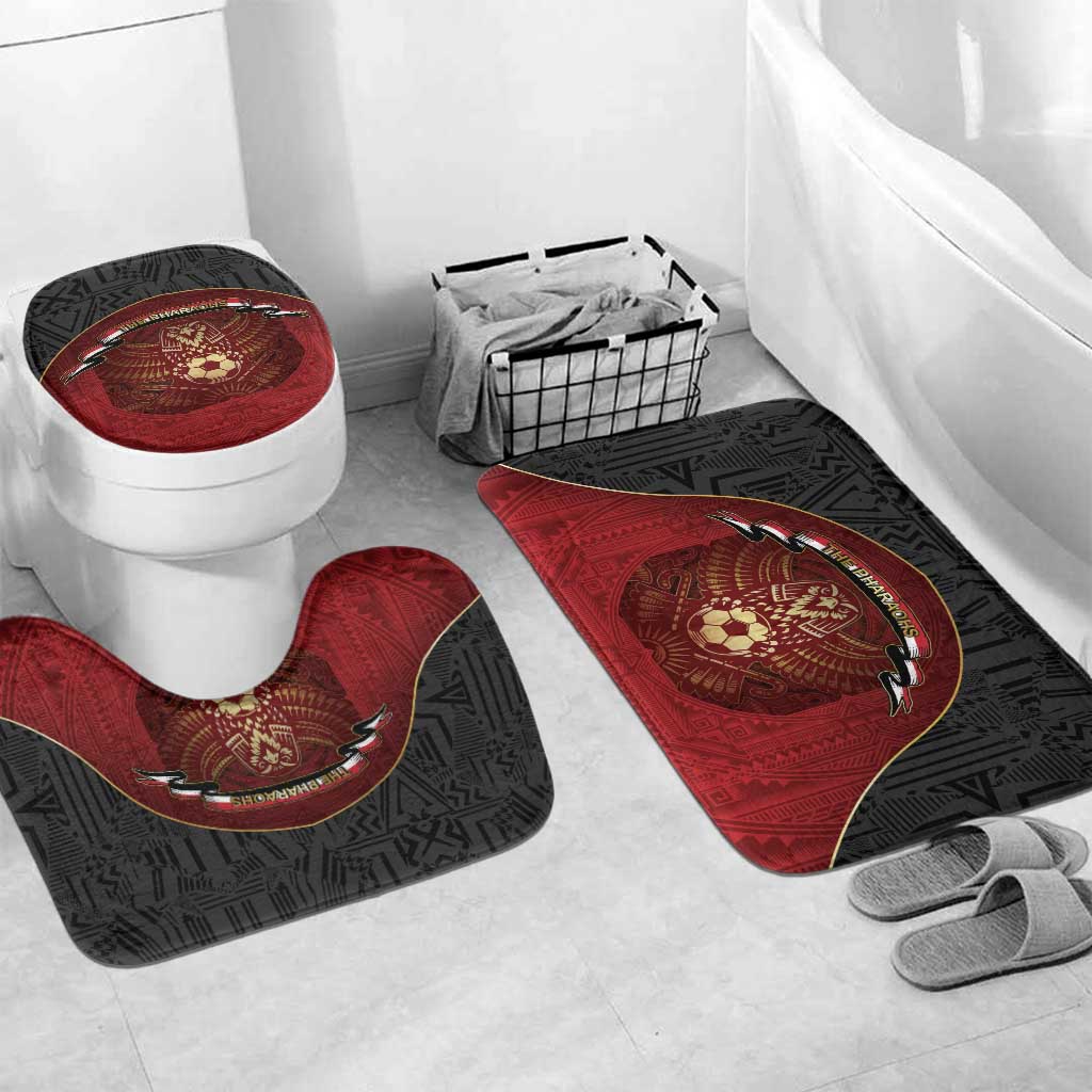 Egypt Football Bathroom Set Tribal Eagle With Ancient Egyptian Patterns