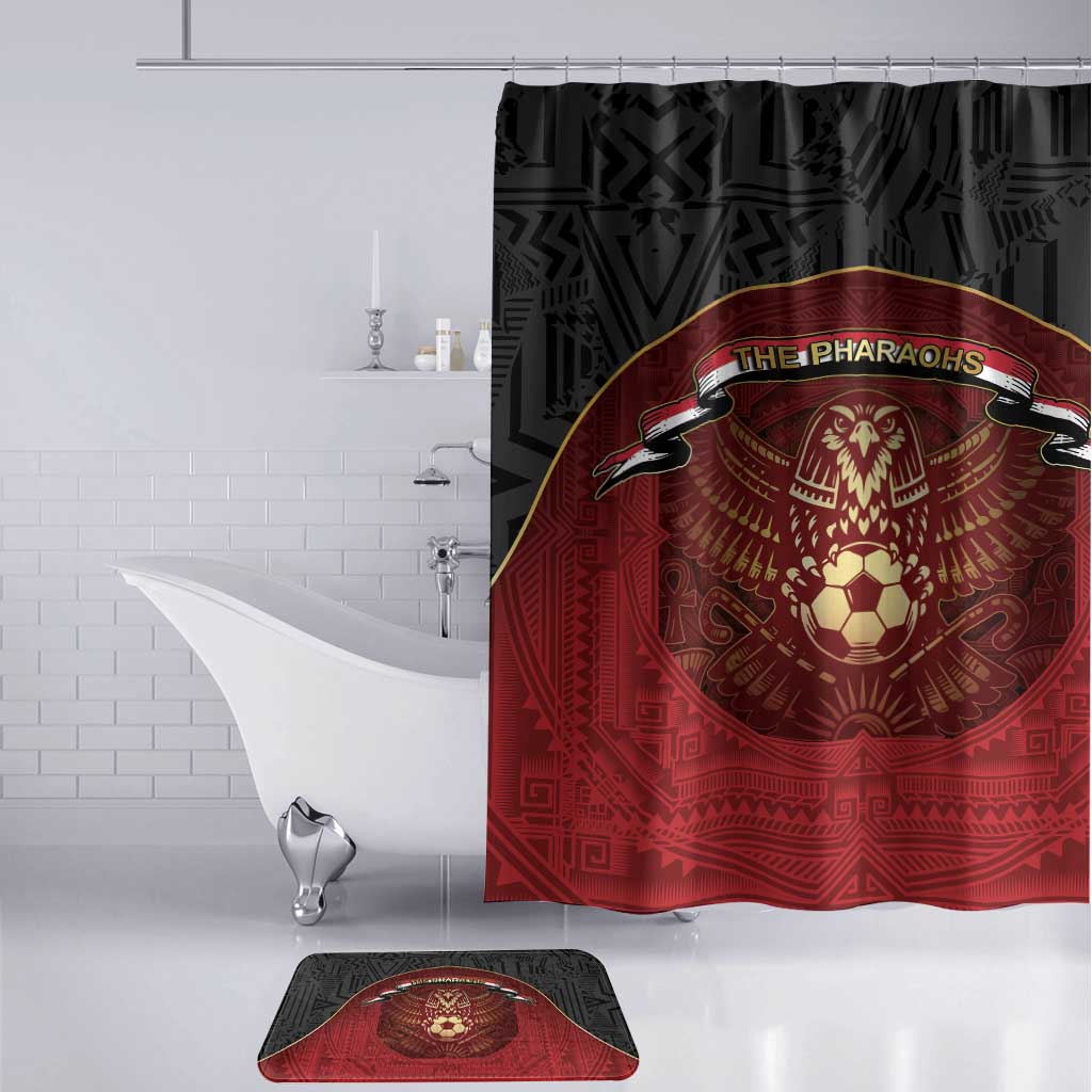 Egypt Football Bathroom Set Tribal Eagle With Ancient Egyptian Patterns