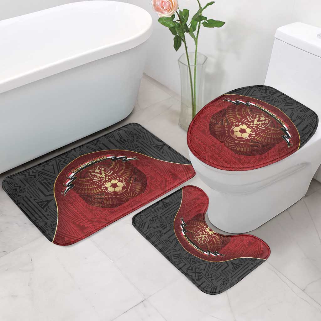 Egypt Football Bathroom Set Tribal Eagle With Ancient Egyptian Patterns