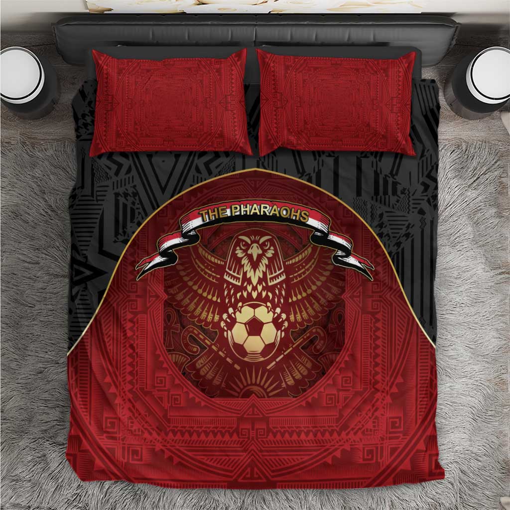 Egypt Football Bedding Set Tribal Eagle With Ancient Egyptian Patterns