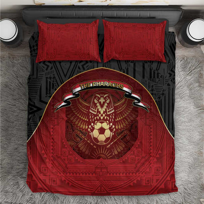 Egypt Football Bedding Set Tribal Eagle With Ancient Egyptian Patterns