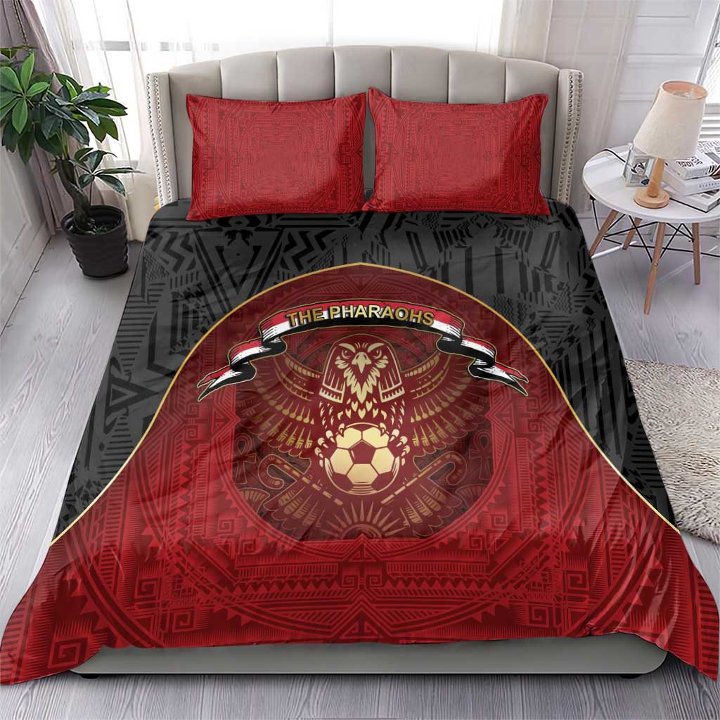 Egypt Football Bedding Set Tribal Eagle With Ancient Egyptian Patterns